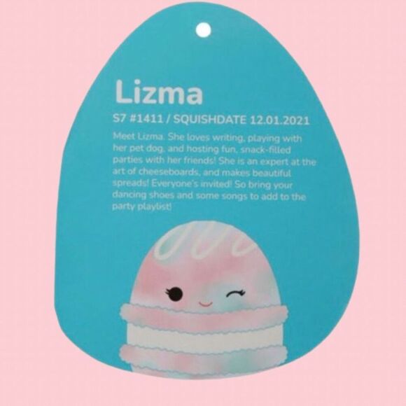 NWT Lizma the Macaron Squishmallow Plush 7.5” - Picture 2 of 3